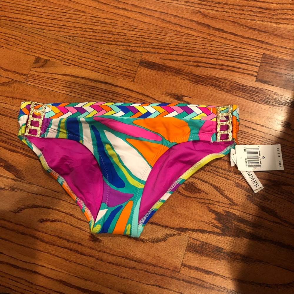 NWT Trina Turk floral print small bikini bottoms